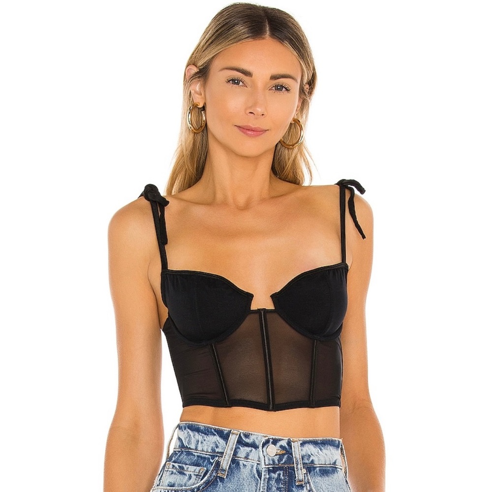 Black Femme Bustier Top